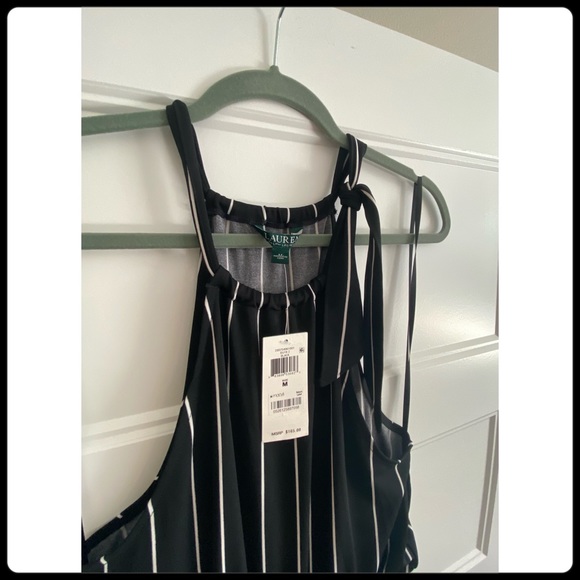 Lauren by Ralph Lauren pinstripe jumpsuit. - Picture 2 of 3